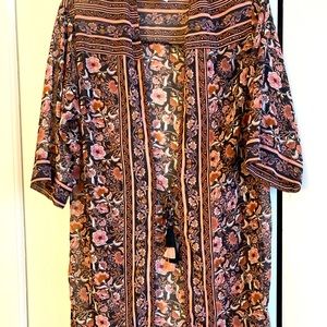 Floral peasant Sheer cover jacket
